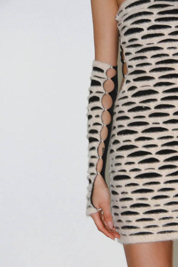 RUI Single Animal Print Sleeve RAW23KN01 Beige&Black+Black